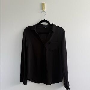 The Limited Black Long-Sleeve Button-Down Shirt